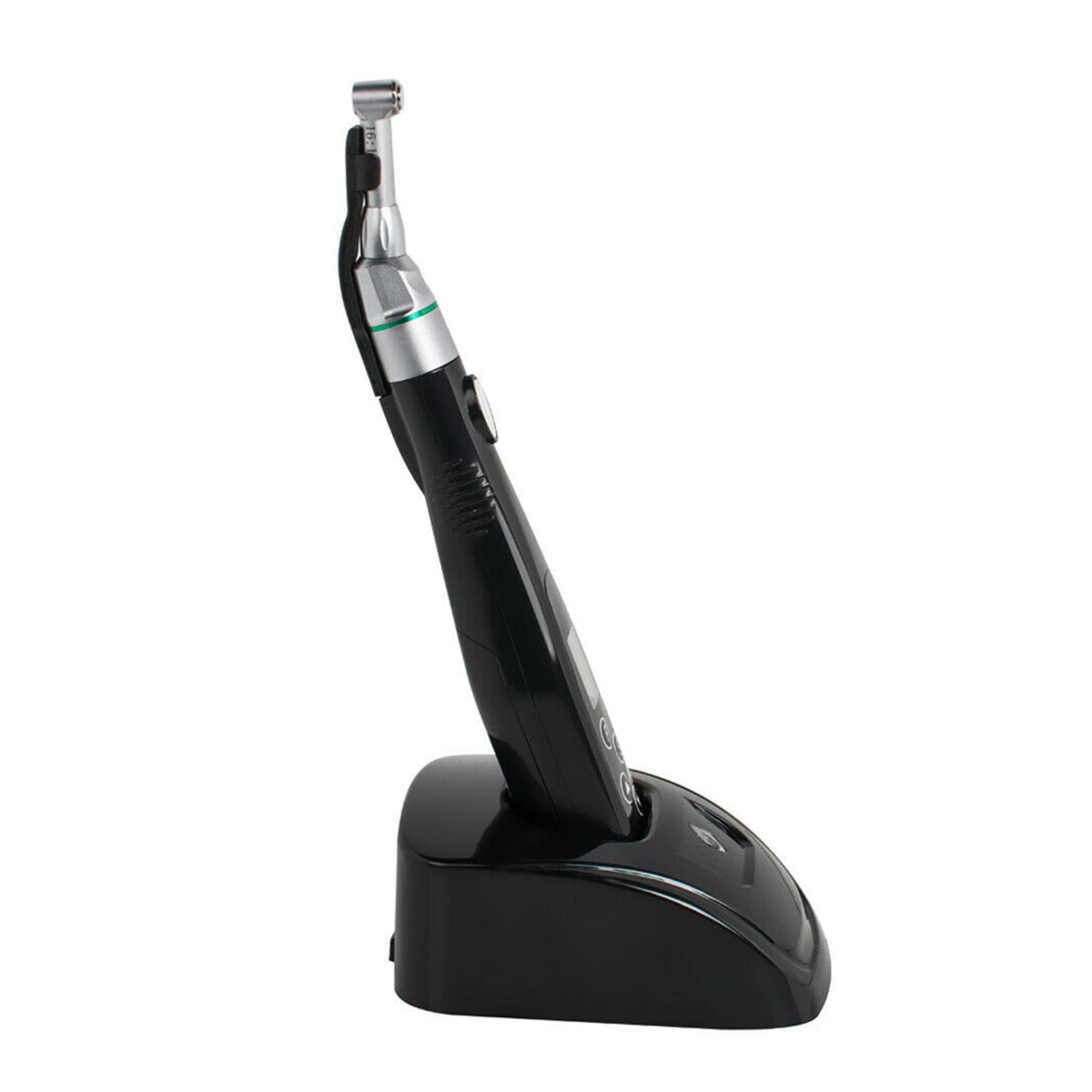 Cordless LED Endomotor | Lightweight Design with 16:1 Reduction Contra Angle Handpiece | 7 Memory Settings | 800mAh Battery for Efficient Dental Procedures | Sleek Black Finish