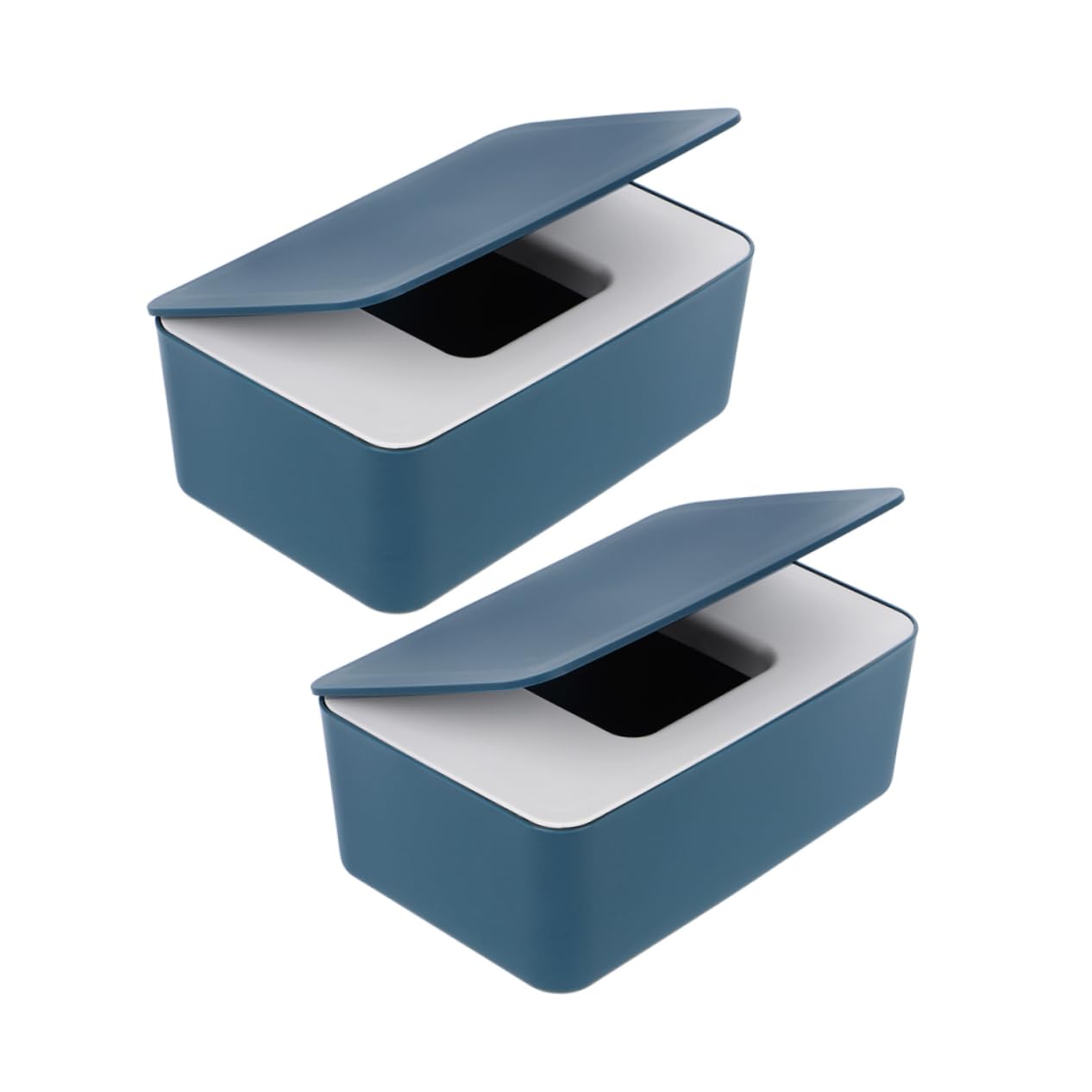 Yardwe 2pcs Wipe Dispenser Holder Refillable Wipe Case Lid Leak Storage for Facial Tissues Masks for Nursery Bathroom and Travel Use