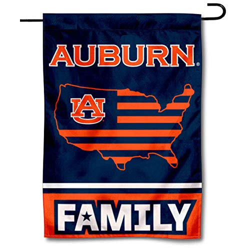 Auburn Garden Flag with USA Stars and Stripes Nation