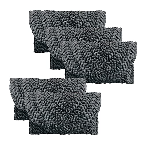 Sac de soirée en rotin tissé noir, l'accessoire raffiné des nuits d'été