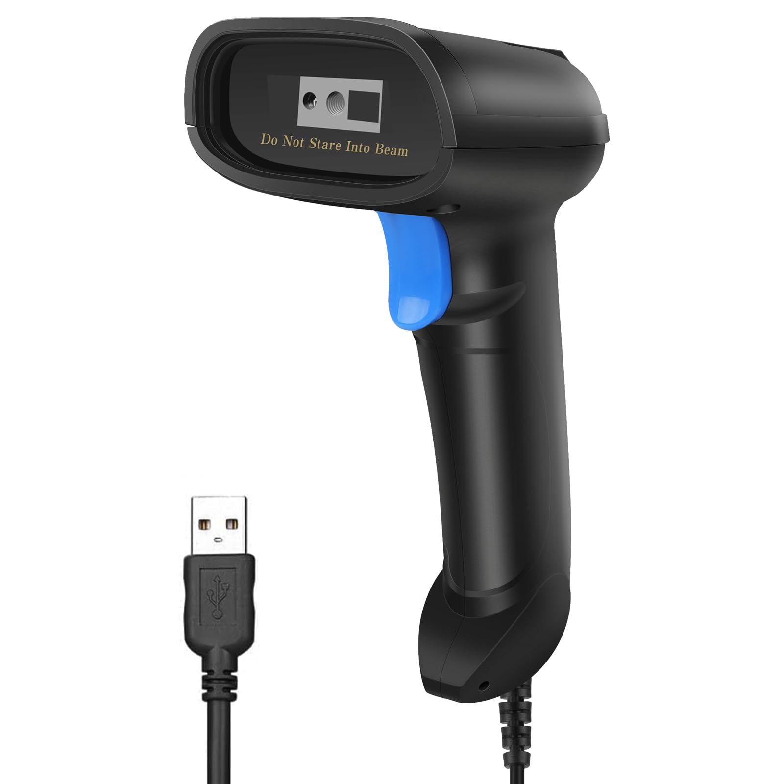 Handheld 1D&2D Barcode Scanner, Wired QR Code Scanner PDF417 Data Matrix Bar Code Reader with Long USB Cable for POS Mobile Payment, Convenience Store, Supermarket, Warehouse (TM-10C)