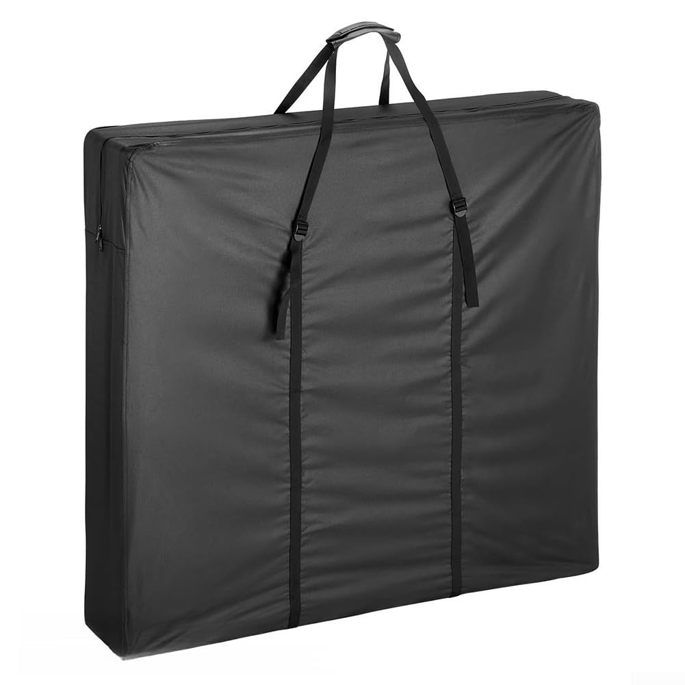 Bolsa de almacenamiento plegable de tela Oxford impermeable 210D 420D 600D, 110 x 21 x 110 cm, bolsa de transporte grande para mesas plegables, cubierta de mesas de picnic con correa para