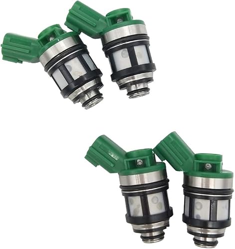 Miniatura 2 de JESBEN FJ397 - Juego de 4 inyectores de combustible, boquilla de 1 orificio de repuesto para Nissan Frontier KA24DE 2.4L 1998-2004 Xterra 2.4L