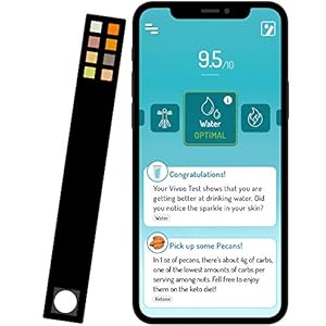 Vivoo | The #1 Urine Test Strips & Keto Strips with App | Advanced Home Tracking for Nutrition, Ketones, Hydration, pH, and More | 1 Month / 4 Tests