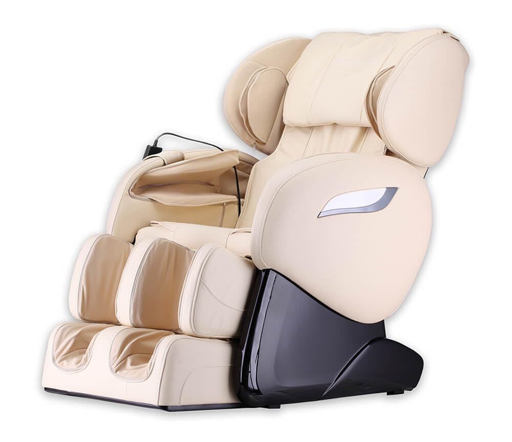 Home Deluxe - Massagesessel SUENO Beige - inkl. komplettem Zubehör I Massagestuhl Relaxsessel mit Wärmefunktion