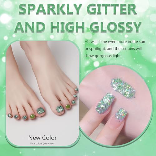 Esmalte de uñas con brillo holográfico NovaCharm 10ML miniatura 3