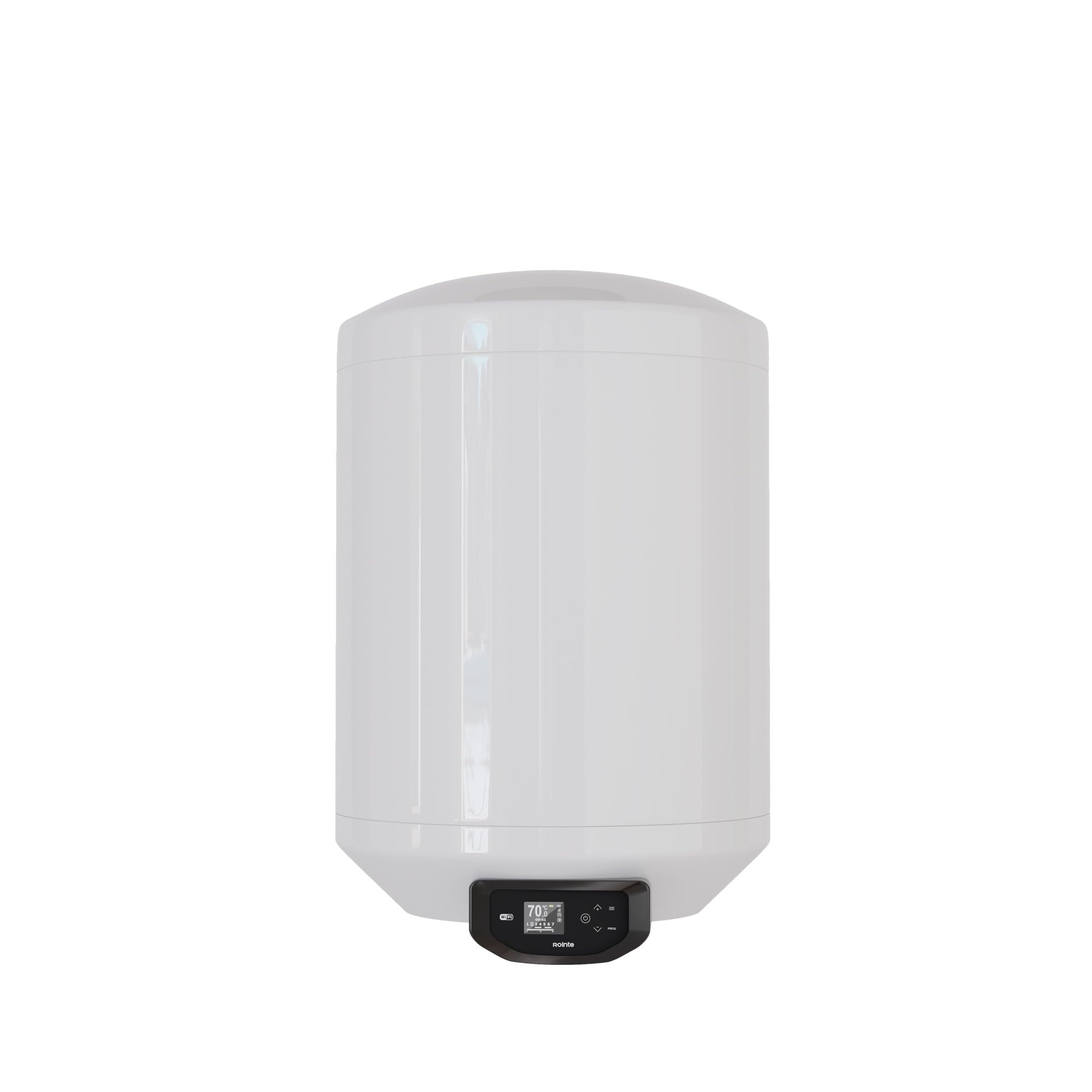 Rointe Coralia WiFi & IA - Termo Eléctrico 80 Litros Vertical, Calentador de Agua Eléctrico, Panel Táctil TFT, Bluetooth, Control Remoto App, Función Anti-Legionela, Medidor consumo, Alexa, Modo ECO
