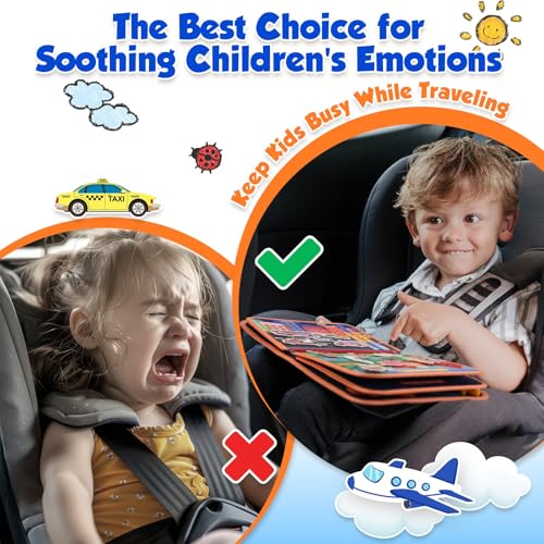 Image of ZOOI Toddler Toys Montessori Busy Board, 2 Year Old Boy Girl Birthday Gift, Montessori Toys for 1 Year old Boy, Busy Book Toy for Toddlers Ages 1-3, Educational Activity Book for Learning Motor Skills