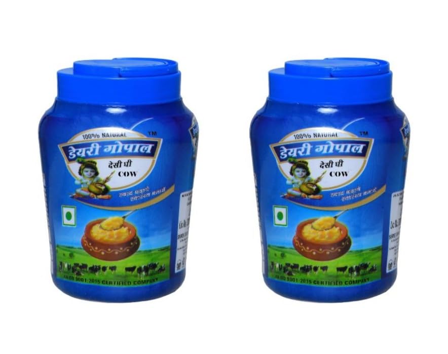 MISHITA DAIRY GOPAL Cow Ghee Traditional Bilona Method Grassfed Pure Cow Ghee for Better Digestion and Immunity - 1 Litre (Pack of 2) (B0D4M6VC1M) Amazon Price History, Amazon Price Tracker