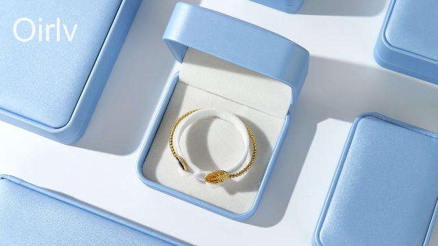 Blu Pu Pelle Scatola per Orecchini, San Valentino Anniversario Scatola