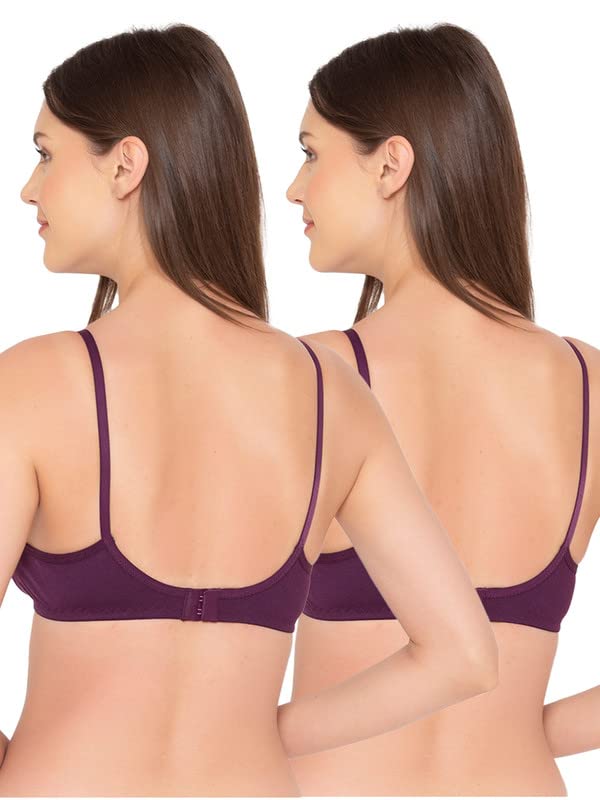Image of Groversons Paris Beauty Women's Pack of 2 Seamless Non-Padded, Non-Wired Bra (COMB09)