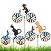 Raspber Mulino a Vento da Giardino a 3 Pezzi,Turbine eoliche Whirligigs | Giocattoli per la Decorazione del Mulino a Vento degli Animali della Bici, Decorazione del Cortile d'Arte per Il Giardinaggio