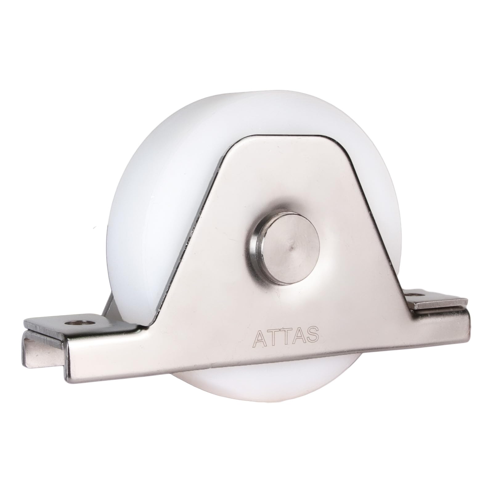ATTAS PA6 Polyamid Laufrollen 100 mm – Schwerlastrollen für Pooldecks & Rollwagen mit V2A Edelstahl Innenstützplatte, Hochbelastbare Lenkrollen und Transportrollen, Wetterfest, Rollwagen