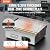 VEVOR Commercial Electric Griddle, 1600W Countertop Half-Flat Top Grill, 22in Stainless Steel Griddle Grill with 2 Shovels and 2 Brushes for Home or Restaurant, 122?-572? Adjustable Temp
