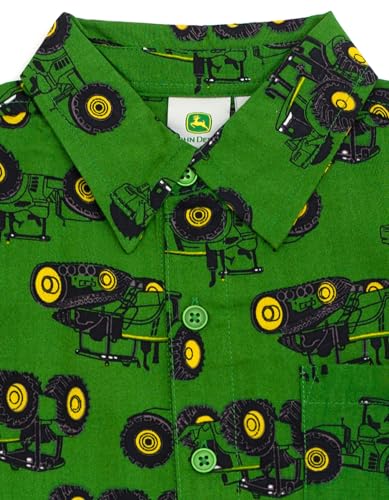 John Deere Tractor Button Down Dress Shirt Toddler to Big Kid Sizes (2T - 12)3