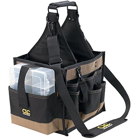 CLC Custom LeatherCraft 1528 Large Electrical and Maintenance Tool Carrier, Black Cover