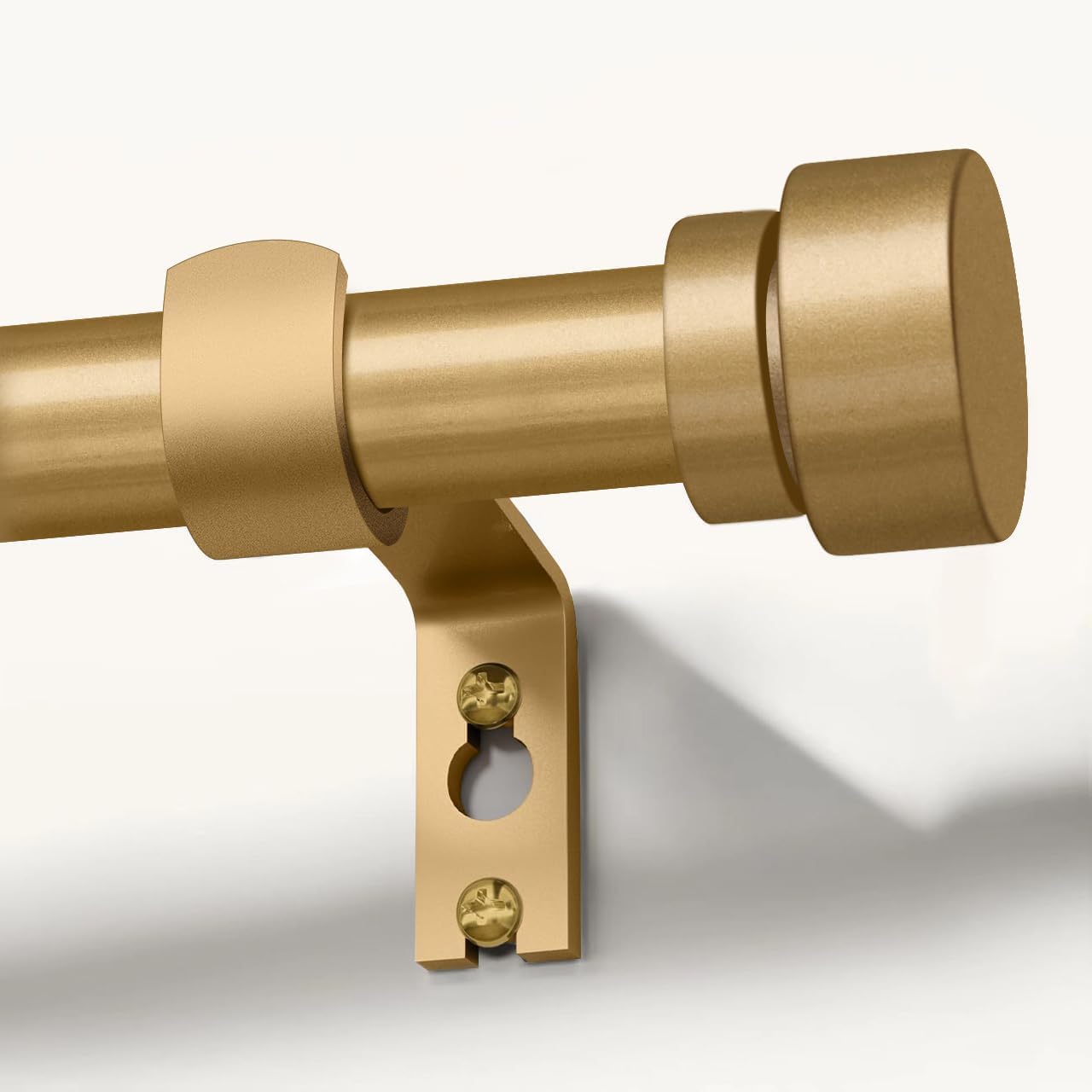 Asta per Tende Oro 80-292cm, Asta per Tende Regolabile in Metallo Resistente con Staffe e Finiali, Asta per Tende Estensibile per Finestra per Esterno, Camera da Letto, Cucina, Soggiorno
