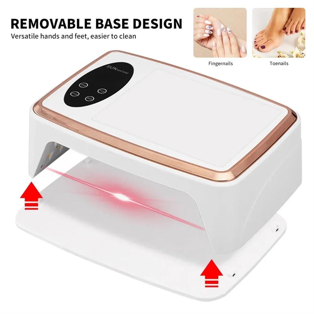 Asciugatrice per Unghie Professionale 90 Pezzi Chip Lampada Asciugatura Rapida ed efficiente 4 impostazioni Timer Lampada LED per Gel Unghie