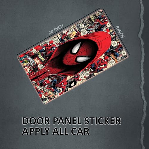 Image of Premium Car Pillar Self-Adhesive Printed Vinyl Sticker, Cool Boy Design, Vehicle Exterior Decor DIY Decal Accessory (F)