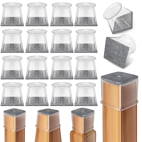 Ansible 24 Pcs Chair Leg Floor Protectors Square