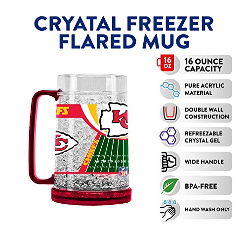 NFL Kansas City Chiefs 16oz Crystal Freezer Mug