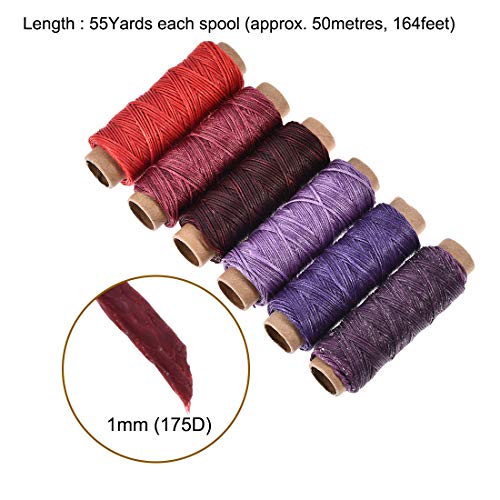 Set de hilo encerado para cuero 6 colores 55 yardas miniatura 2