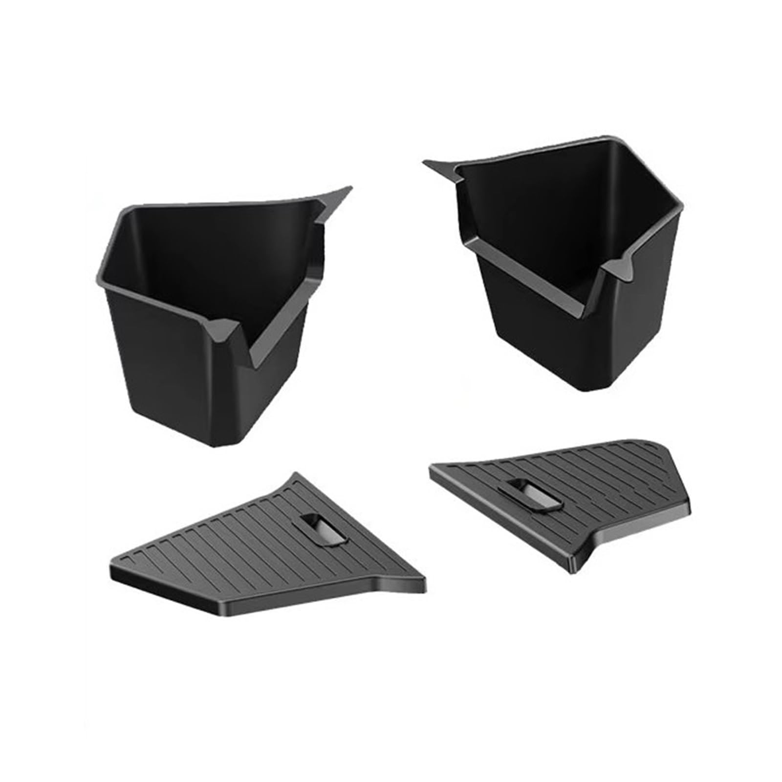 Dtpnoa Cargo Cover For Tesla For Model Y For Juniper 2025 Trunk Organizer Side Storage Box Boot Flocked TPE Mat Anti-dirty Rear Trunk Parcel Shelf(TYPE 4)