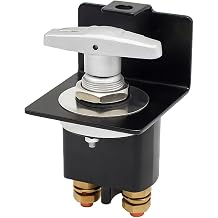 Car Battery Disconnect Switch, 500A High Current Battery Kill Switch with Lock-Out Plate, 12V 36V Power Cut Off Switches Fixed Handle Isolator Replaces 20247, Fits RV Camper Sedan