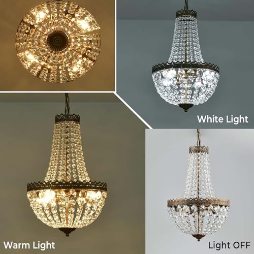 Kaiqi 8019-4 Lights French Empire Mini Crystal Chandelier Farmhouse Pendant Lighting thumb #5