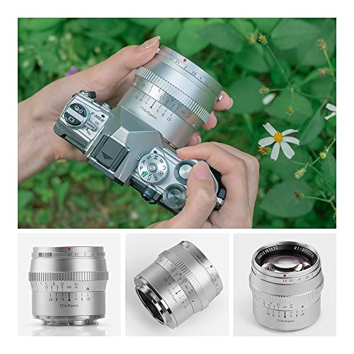 TTArtisan 50mm f1.2 APS-C Metal Bodied Lens Compatible with Fuji FX Mount - Silver - Image 3