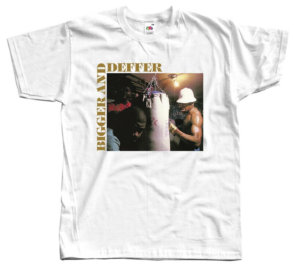 LL Cool J - Bigr and Deffer Album Cover 1987 T-Shirt DTG (White) S-5XL