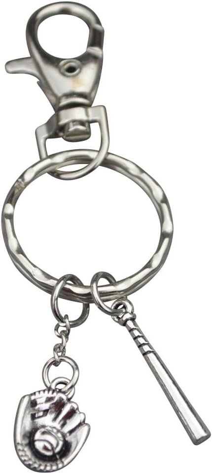 Infinity Collection Baseball Keychain, Baseball Bat Keychain, Baseball Jewelry and Baseball Gifts