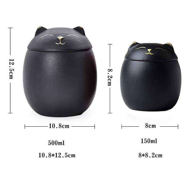 Foto 4 de 7 de HLGQ Urna para Cenizas de Gato, Forma de Gato Cremation de Forma Conmemorativa, urnas Decorativos artesanales