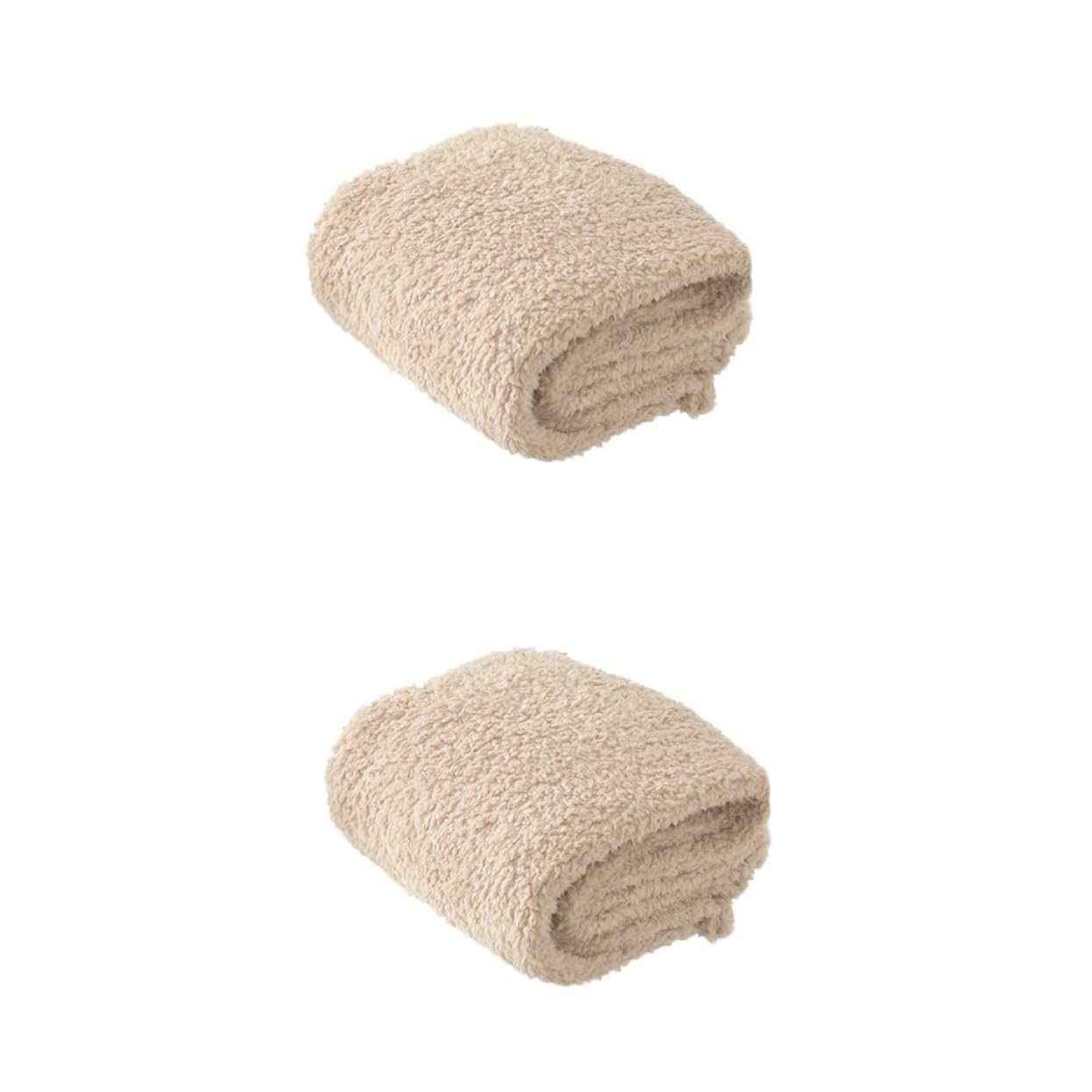 Milisten 2piezas Mantita De Peluche para Mascotas Beige Cojín Acolchado para Perros y Gatos para Sueño y Casa