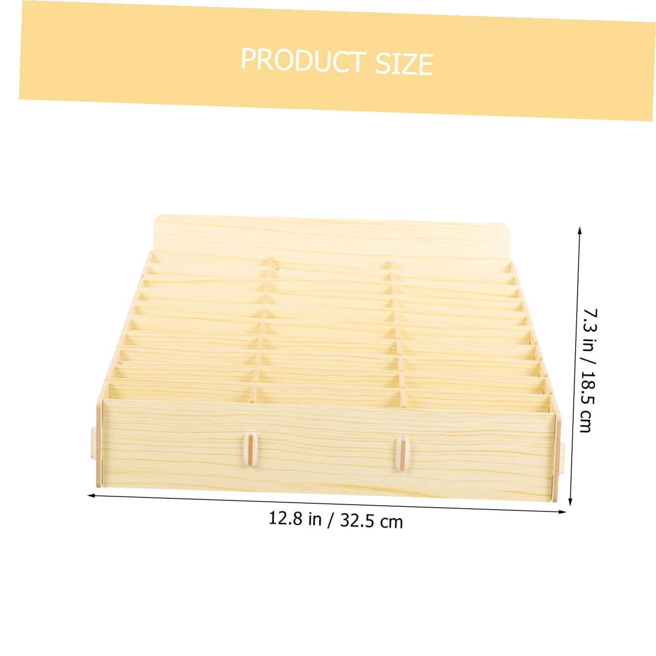 Housoutil Caja Organizadora De Escritorio De Madera Natural 30 Compartimentos, Soporte Múltiple Para Teléfonos Móviles, Organizador Para Aula y Oficina, Almacenamiento Para Celular