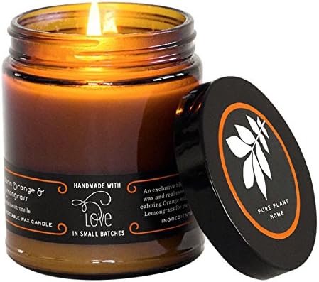 Apothecary Amber Jar Scented Candles (Mandarin, Orange & Lemongrass)