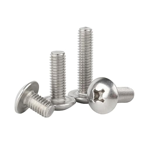 ORANXIN M2 x 8mm 50 Pcs Croce Bulloni a testa tonda Acciaio inossidabile 304 Fungo Bulloni testa tonda piatta Pan Viti Machine Elementi di fissaggio