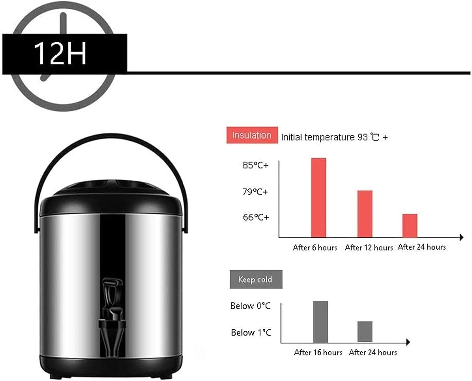 6L Stal nierdzewna Podgrzewacz wody Czajnik Kocioł Podgrzewacz Kawy Termiczny Kubek Z Pokrywą I Kranem Mleko Herbata Wiadro Izolowana Beczka Do Gorącej Wody Lub Napojów