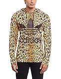 adidas leopard print Kapuze mit Kordelzug adidas x Jeremy Scott Leopard Kapuzenpullover Hoodie Shirt (XL, Multicolor/Black/Dark Brown)