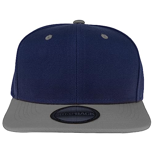 Image of Gelante Snapback Hats for Men - Flat Bill Brim Baseball Cap Hat - Plain Blank Adjustable