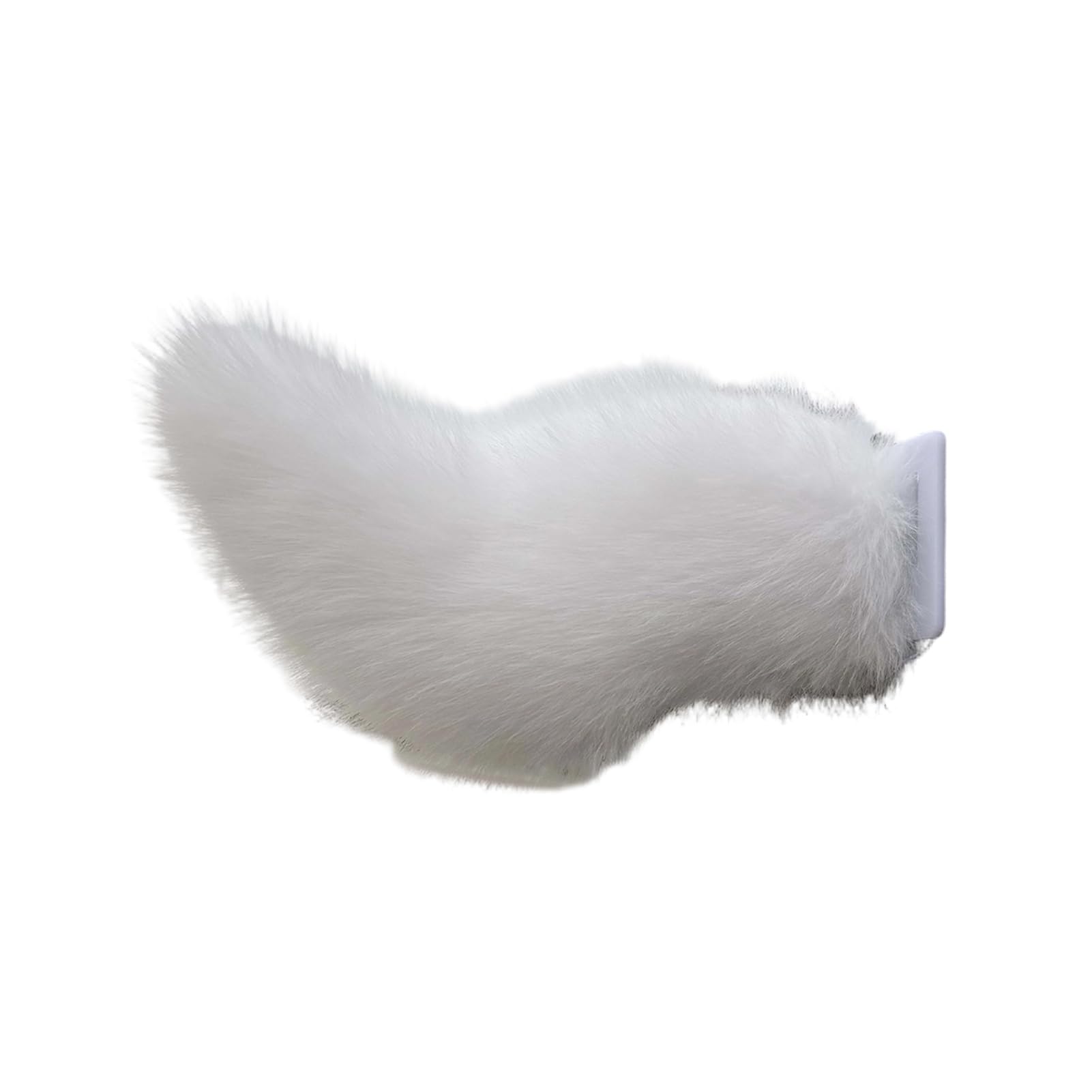 sugerou Furry Car Tail Decoration with Remote Control - Swinging Motion, Easy Install Adhesive Buckle, Removable Soft Faux Fur Car Accessory for Anime Cosplay, 30cm, Rechargeable, USB D
