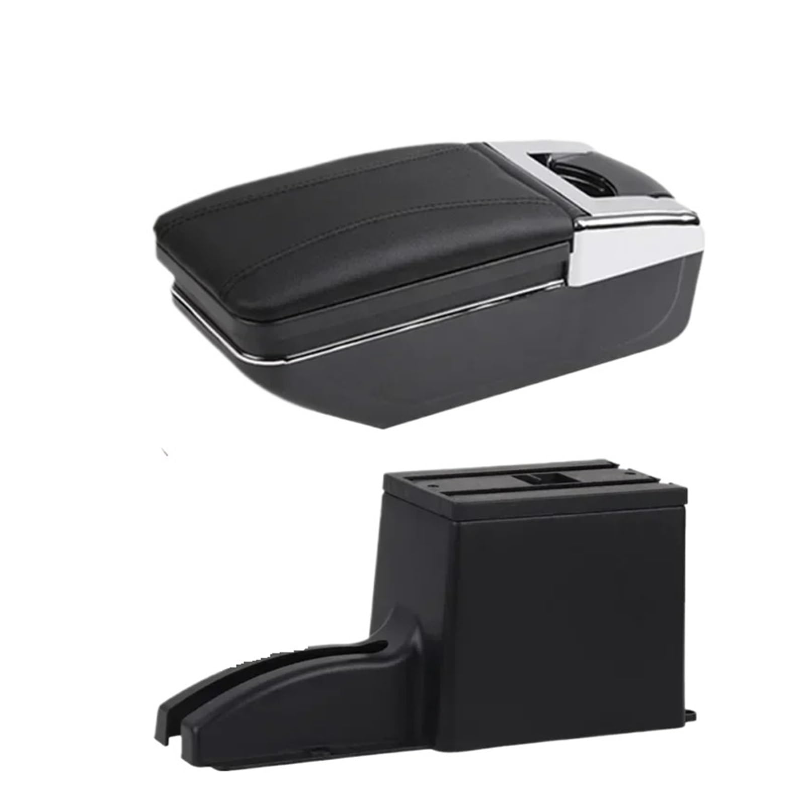 Ggwqoops Car Armrests For Lada For Granta For Kalina Car Storage Box Interior Retrofit Accessories Armrest Box(A black line No USB)