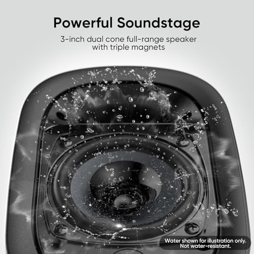 Saiyin Active Bluetooth Bookshelf Speakers, 40W Stereo Sound Speakers with 3-Inch Woofer, Dual Bass Reflex Port and Optical/AUX/TV-ARC for Turntable/PC/TV, Pair - Image 3