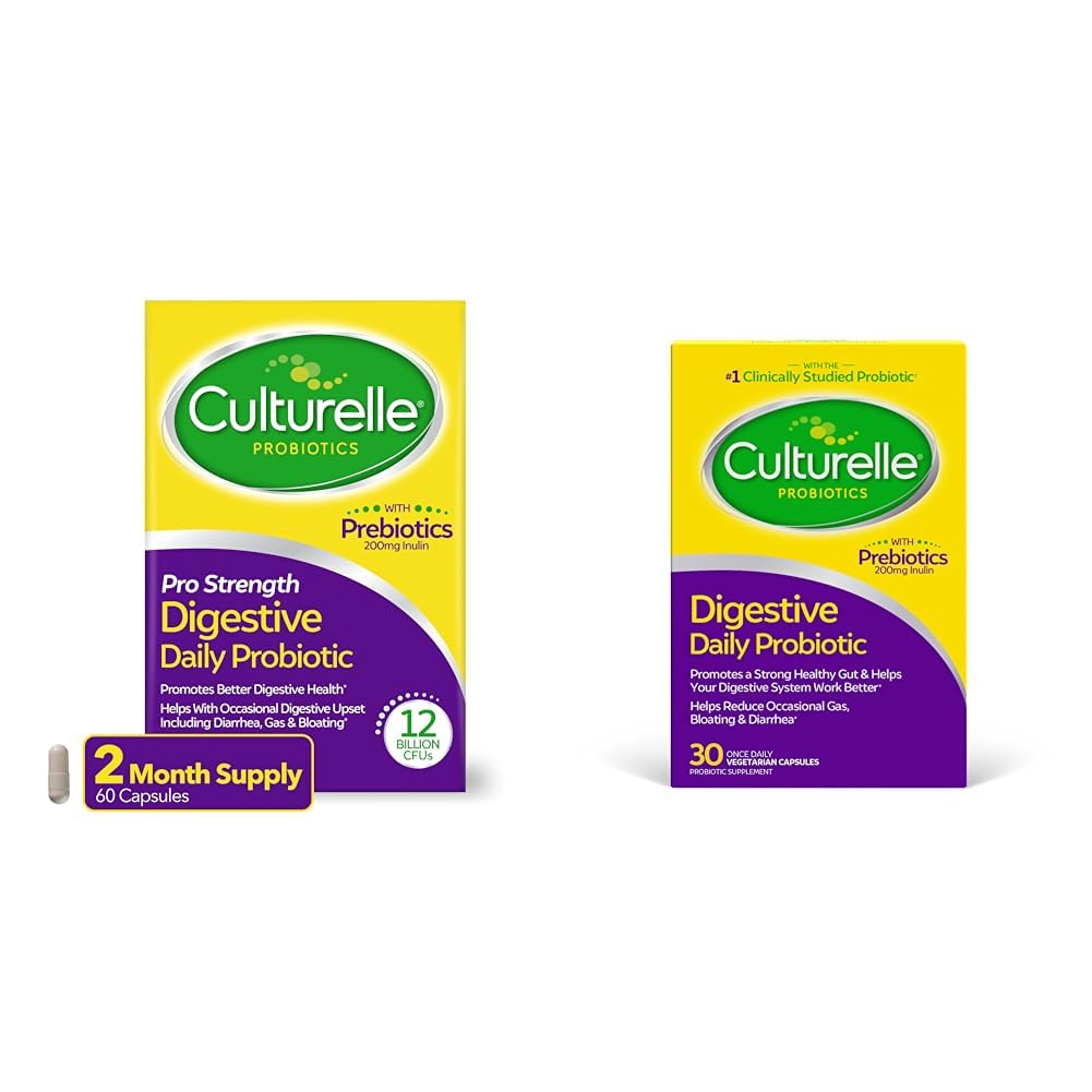 Culturelle Pro Strength Daily Probiotic Digestive Health Capsules 60 Count Daily Probiotic Capsules Digestive Health 30 Count