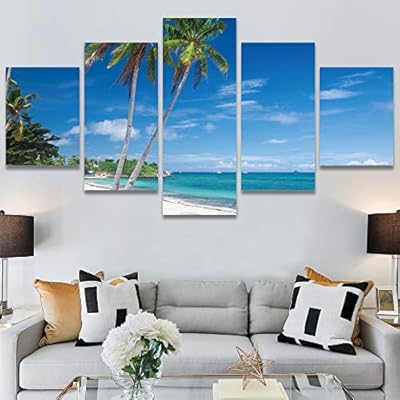 SIGNWIN 5 Panel Canvas Wall Art Modern Art...