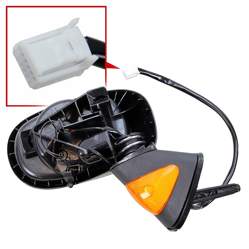 BESTPRICE 1x Elektrischer Außenspiegel rechts beheizbar mit Temperatursensor Seitenspiegel konvex Kompatibel mit RENAULT MODUS/GRAND MODUS (F/JP0_)