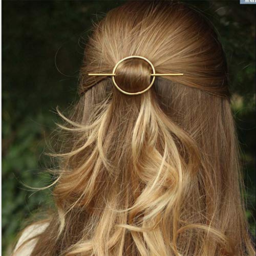 Pinzas para el cabello Dreamyn diseño geométrico dorado miniatura 1