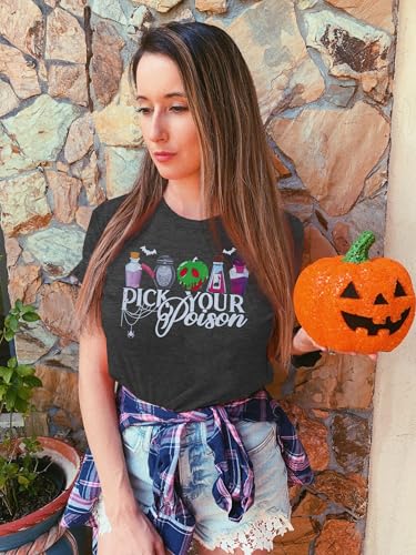 FLOYU Chillin Like a Villain Shirt Women Halloween Villains Shirts Bad Girls Tops Halloween Letters Print Clothes2