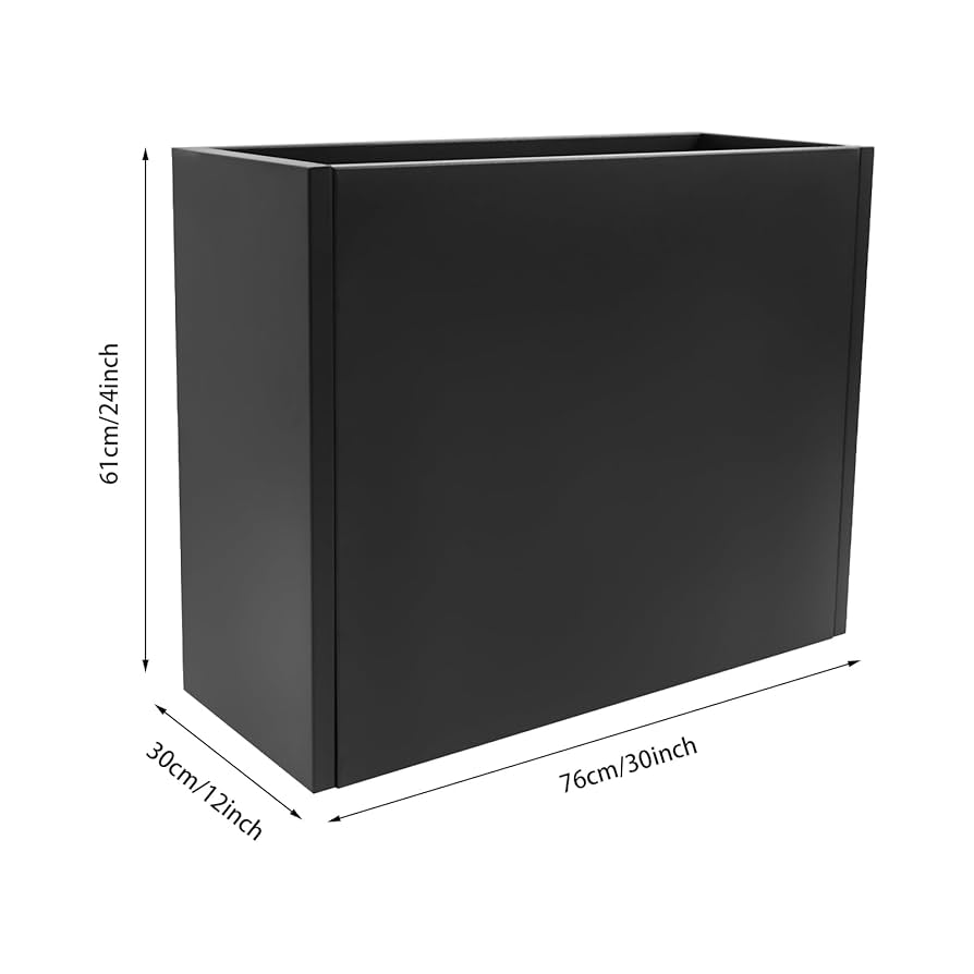 Amazon.com : 30*12*24In Steel Planter Box, Black Square