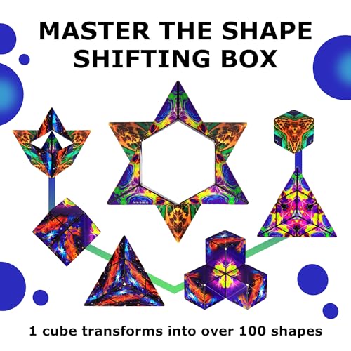 Shashibo Sensory Fidget Toy for Adults & Kids, Stress Relief Fidget Toy for Adults, Teens & Kids, Cool Fidget Toys for Desk, Classroom Must Have, Sensory Shape Shifting Cube, 100+ Possible Shapes by Shashibo - Image 4